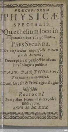 2: De corporibus imperfecte mixtis seu de Meteoris