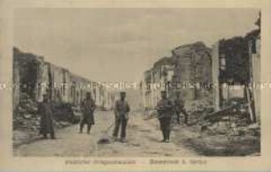 Ansicht des zerstörten Dannevoux bei Verdun