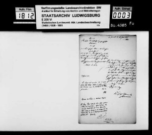 Bevölkerungsstatistik des Oberamts 1832-1842