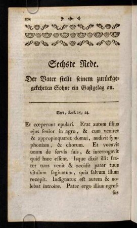 294-326, Sechste Rede