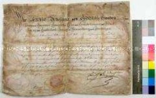 Bestallungsurkunde für den Seconde Lieutenant Wilhelm Anton Heise durch Ernst August König von Hannover