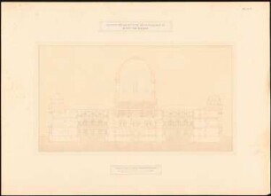 Reichstag, Berlin Zweiter Wettbewerb: Längsschnitt 1:200