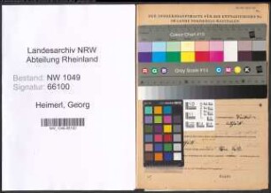 Entnazifizierung Georg Heimerl , geb. 15.04.1907 (Vertreter)