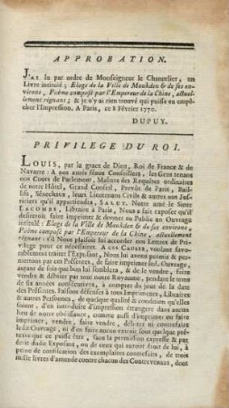 Privilege du Roi