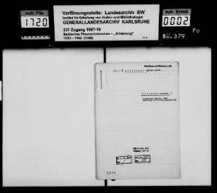 Ettlinger, Alfred Israel, Privatmann Karlsruhe Käufer: Peter Schalk, Kaufmann Grötzingen Lagerbuch-Nr. 5894 Karlsruhe