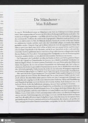 Die Münchener - Max Feldbauer