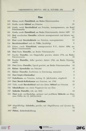 Textilien (Nr. 339-373)
