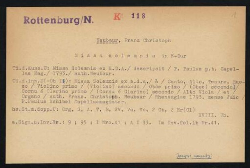 Missa solemnis ex E.D.A.