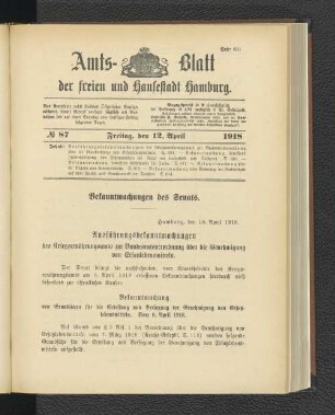 No. 87, 12. April 1918