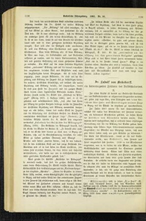 Dr. Ludolf von Beckedorff : ein hervorragender Förderer des Volksschulwesens ; [Fortsetzung]