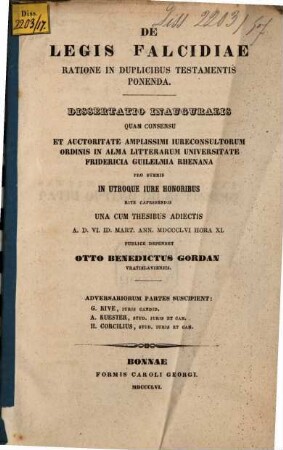 De legis Falcidiae ratione in duplicibus testamentis ponenda