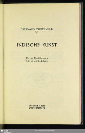 Indische Kunst : mit 35 Abbildungen