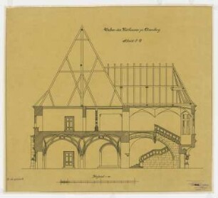 Rathaus, Löwenberg Umbau: Querschnitt C-D 1:50