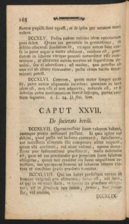 Caput XXVII. De societate herili.