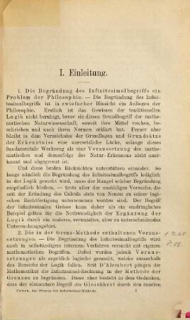 Das Princip der Infinitesimal-Methode und seine Geschichte : ein Kapitel zur Grundlegung der Erkenntniskritik