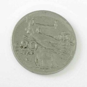 20 Centesimi Münze Italien 1920