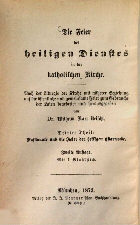 Die Feier des heiligen Dienstes in der katholischen Kirche, 3
