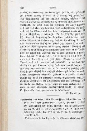 626-628 [Rezension] Brewer, Heinrich, Kommodian von Gaza