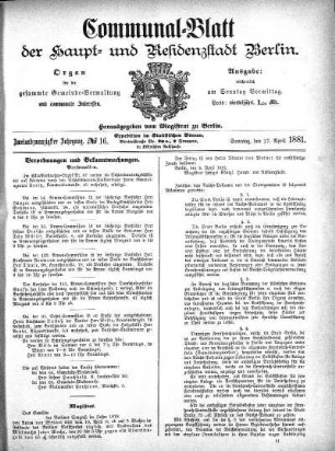 1881,16: No. 16, 17. April 1881