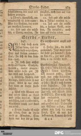 Sterbe-Lieder.