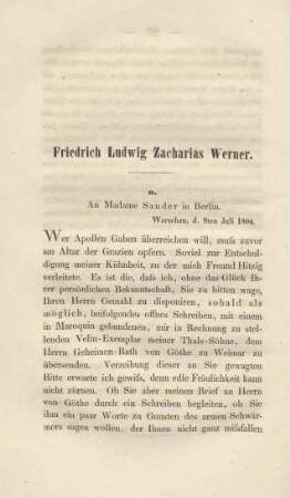 Friedrich Ludwig Zacharias Werner