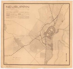 Bebauungsplan der Stadterweiterung, Neuruppin 1. Projekt: Übersichtsplan 1:10000