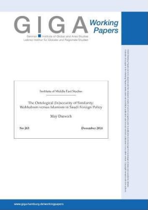 The ontological (in)security of similarity : Wahhabism versus Islamism in Saudi foreign policy