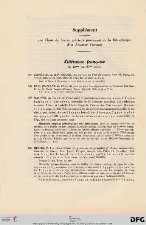 Supplémenet (Nr. 757-795)