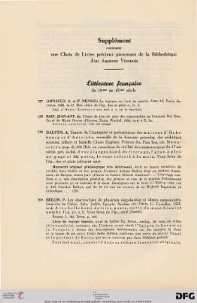 Supplémenet (Nr. 757-795)
