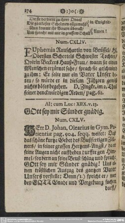 Ali cum Luc: XIIX. v. 13. Gott sey mir Sünder gnädig. Num. CXLV.