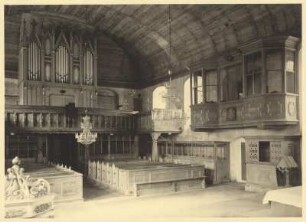 Bergkirche Oberneuschönberg. Inneres zur Poppe-Orgel (1876)