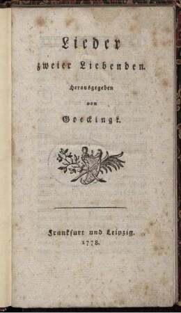 Lieder zweier Liebenden