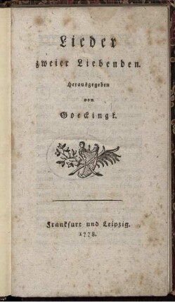 Lieder zweier Liebenden