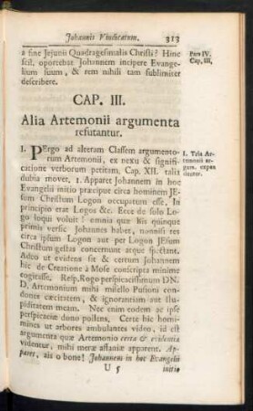 Cap. III. Alia Artemonii argumenta refutantur