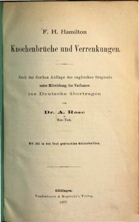 Knochenbrüche und Verrenkungen