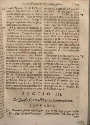Sectio III. De Quasi-Contractibus ex Communione.