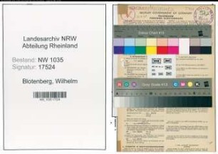 Entnazifizierung Wilhelm Blotenberg , geb. 16.02.1899 (Buchhalter)