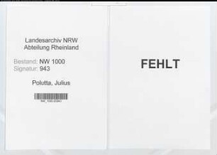 Entnazifizierung Julius Polutta, geb. 31.07.1906 ()