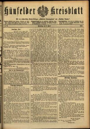 Ausgabe vom Dienstag, den 02. April 1912.
