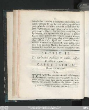 Caput Primum Detrimenta ex armis.