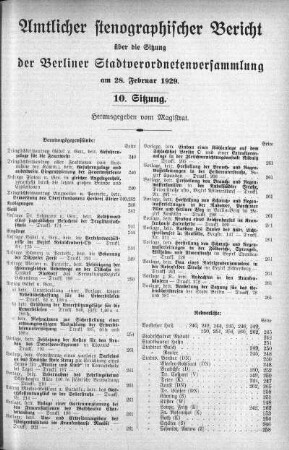 Sitzung 10, 28. Februar 1929