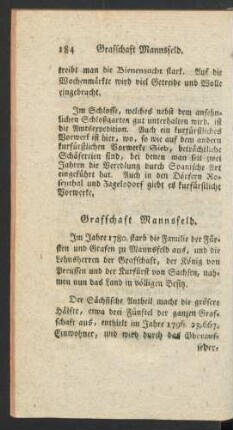 Grafschaft Mannsfeld.