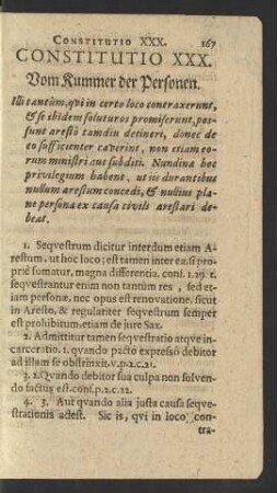 Constitutio XXX.