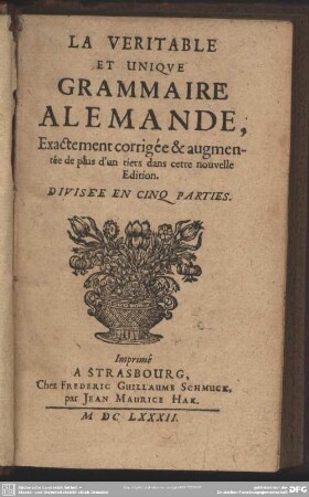 La véritable et unique grammaire Allemande