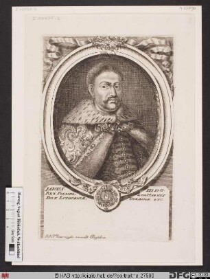 Bildnis Johann (Jan) III. Sobięski, König von Polen (reg. 1674-96)