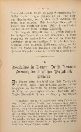 11. Bonifatius in Bayern. Dritte Romreise. Ordnung der kirchlichen Verhältnisse Bayerns.