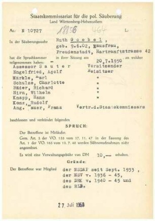 Goebel, Ruth