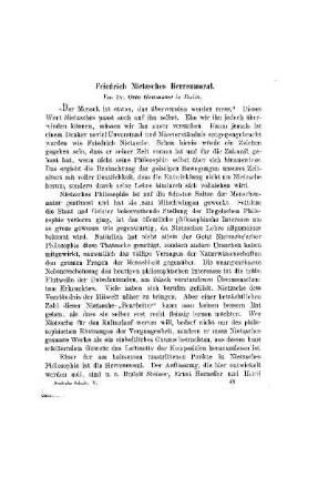 Friedrich Nietzsches Herrmoral