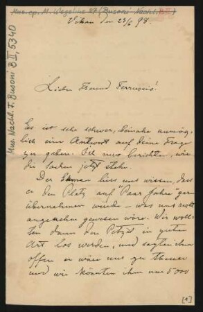 Brief an Ferruccio Busoni : 23.06.1898