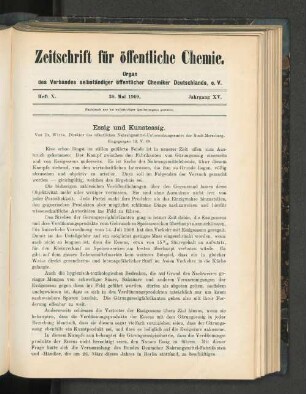 Heft X. 30. Mai 1909. Jahrgang XV.